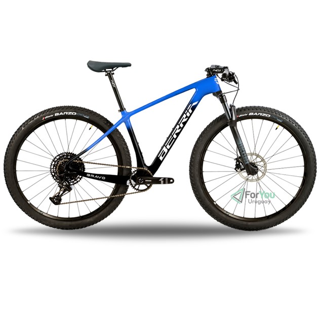 conjunto Goma de dinero Garganta Bicicleta Montaña Berria Bravo 5 Carbono SRAM NX Negra Azul – ForYou Uruguay