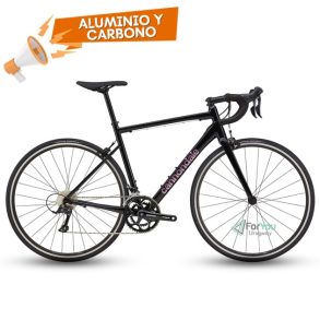 bicicleta de ruta carretera cannondale optimo 3 cuadro de aluminio horquilla de carbono foryou uruguay negra shimano Sora