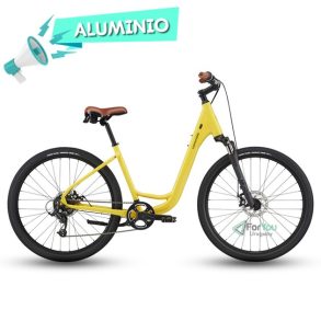 bicicleta urbana paseo hibrida deportiva cannondale adventure rodado 27.5 aluminio amarilla yellow foryou uruguay