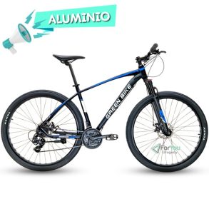 bicicleta montaña rodado 29 aluminio bloqueo greenbike xt170 negra azul FORYOU URUGUAY shimano