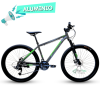 bicicleta montaña rodado 29 aluminio greenbike x100 GRIS VERDE FORYOU URUGUAY microshift X 21 velocidades diseño exclusivo