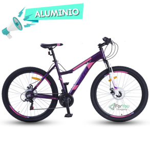 bicicleta montaña dama mujer rodado 27.5 kova tibet aluminio foryou uruguay violeta shimano