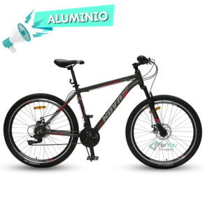 bicicleta montaña rodado 27.5 kova tibet aluminio foryou uruguay negra roja shimano