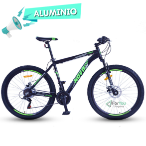 bicicleta montaña rodado 27.5 kova tibet aluminio foryou uruguay negra verde shimano