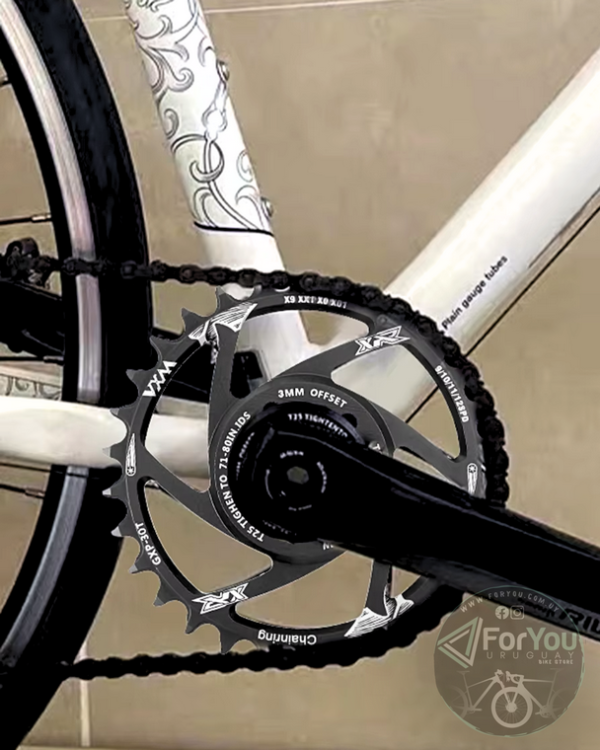 Plato Bicicleta Monoplato Direct Mount para SRAM Negro 30 DIENTES - Imagen 3