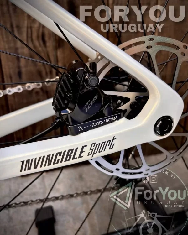 Bicicleta de Ruta Carbono Sunpeed Invincible Sport Shimano 105 Gris Blanca - Imagen 5