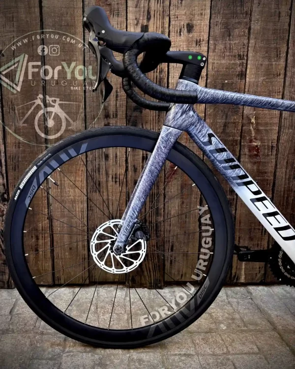 Bicicleta de Ruta Carbono Sunpeed Invincible Sport Shimano 105 Gris Blanca - Imagen 6