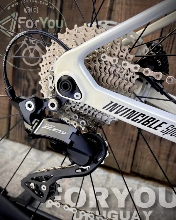 Bicicleta de Ruta Carbono Sunpeed Invincible Sport Shimano 105 Gris Blanca - Imagen 7