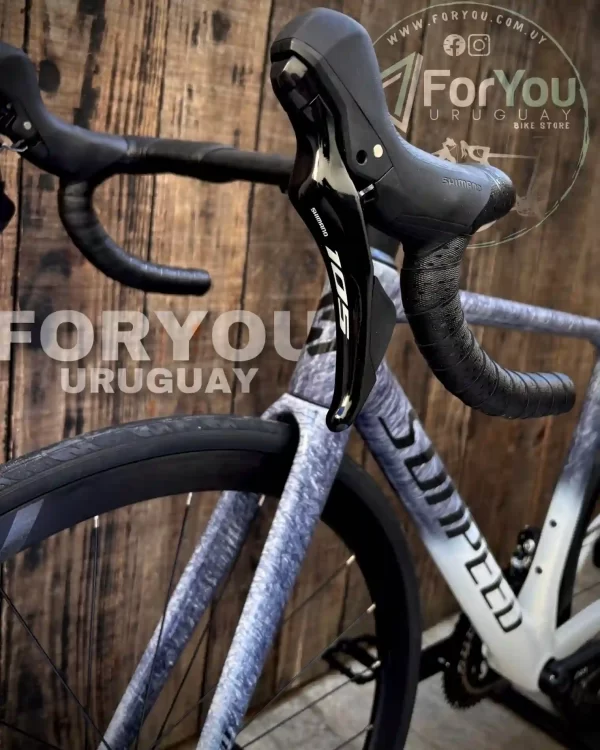 Bicicleta de Ruta Carbono Sunpeed Invincible Sport Shimano 105 Gris Blanca - Imagen 9