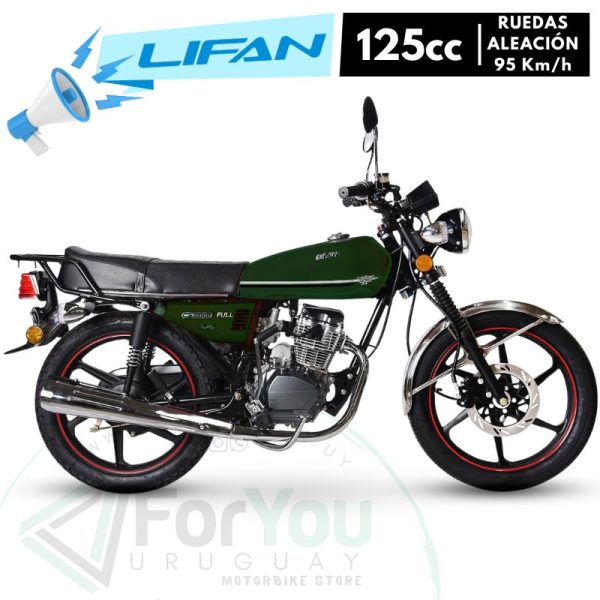 Moto Lifan Tempo FULL 125 cc Verde Oscuro