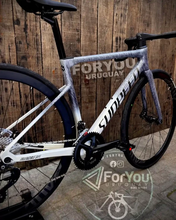 Bicicleta de Ruta Carbono Sunpeed Invincible Sport Shimano 105 Gris Blanca - Imagen 24
