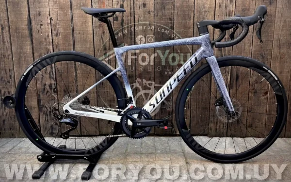 Bicicleta de Ruta Carbono Sunpeed Invincible Sport Shimano 105 Gris Blanca - Imagen 3