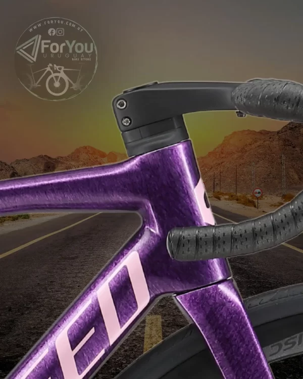 Bicicleta de Ruta Carbono Sunpeed Invincible Sport Shimano 105 Violeta Blanca - Imagen 6