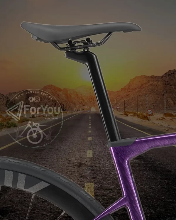 Bicicleta de Ruta Carbono Sunpeed Invincible Sport Shimano 105 Violeta Blanca - Imagen 7