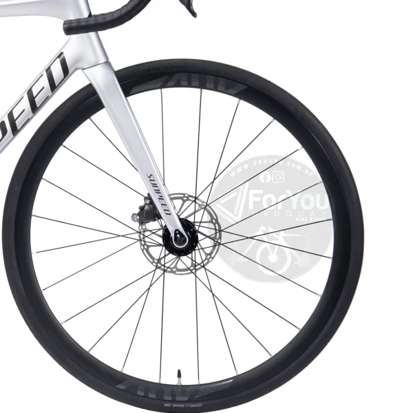 Bicicleta de Ruta Aluminio y Carbono Sunpeed Astro Shimano Tiagra Plata y Verde - Imagen 3
