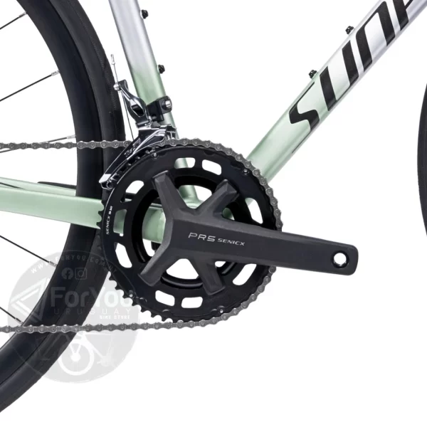 Bicicleta de Ruta Aluminio y Carbono Sunpeed Astro Shimano Tiagra Plata y Verde - Imagen 5
