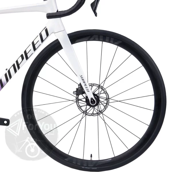 Bicicleta de Ruta Aluminio y Carbono Sunpeed Astro Shimano Tiagra Violeta Blanca - Imagen 14