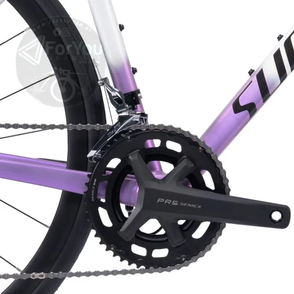 Bicicleta de Ruta Aluminio y Carbono Sunpeed Astro Shimano Tiagra Violeta Blanca - Imagen 9