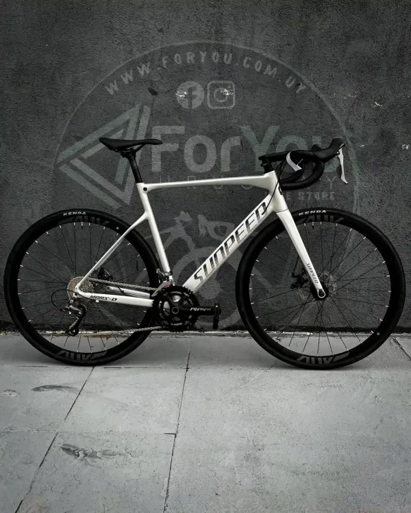 Bicicleta de Ruta Aluminio y Carbono Sunpeed Mars D Shimano Claris Gris Plata - Imagen 2
