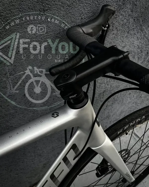 Bicicleta de Ruta Aluminio y Carbono Sunpeed Mars D Shimano Claris Gris Plata - Imagen 5