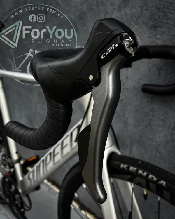 Bicicleta de Ruta Aluminio y Carbono Sunpeed Mars D Shimano Claris Gris Plata - Imagen 4
