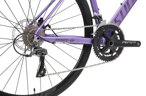 Bicicleta de Ruta Aluminio y Carbono Sunpeed Mars D Shimano Claris Violeta Púrpura - Imagen 3