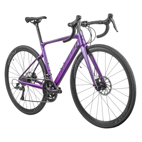 Bicicleta de Ruta Aluminio y Carbono Sunpeed Mars D Shimano Claris Violeta Púrpura - Imagen 5