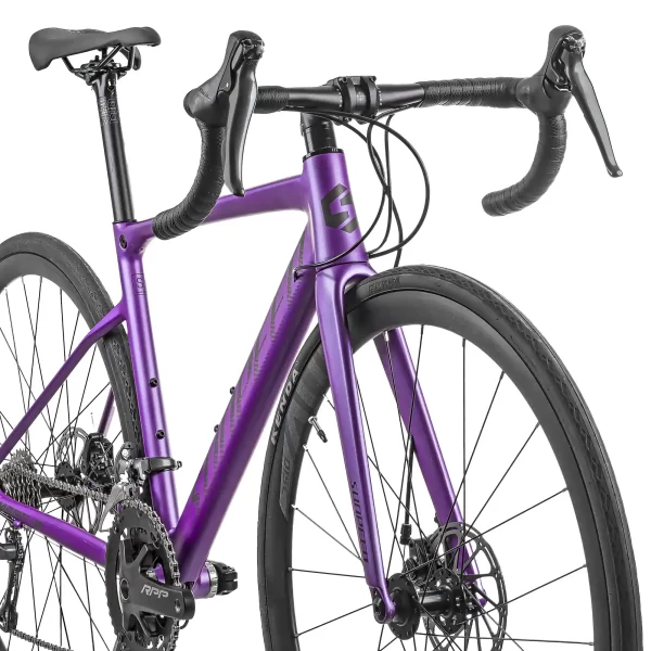 Bicicleta de Ruta Aluminio y Carbono Sunpeed Mars D Shimano Claris Violeta Púrpura - Imagen 6