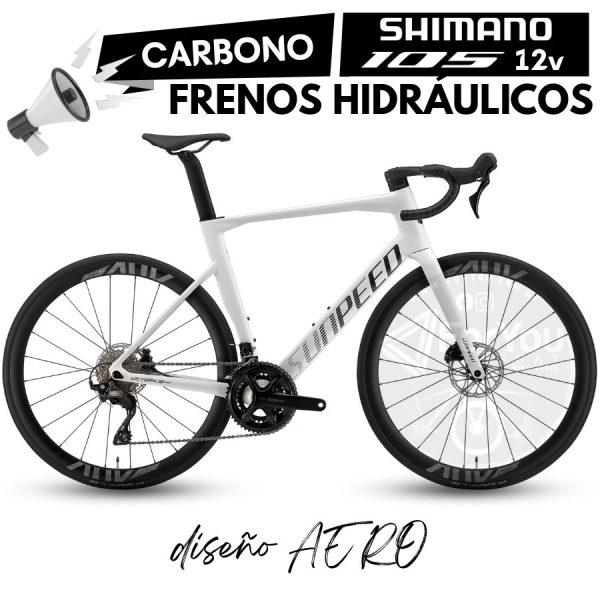 Bicicleta de Ruta Carbono Sunpeed Victory Sport Shimano 105 Blanca