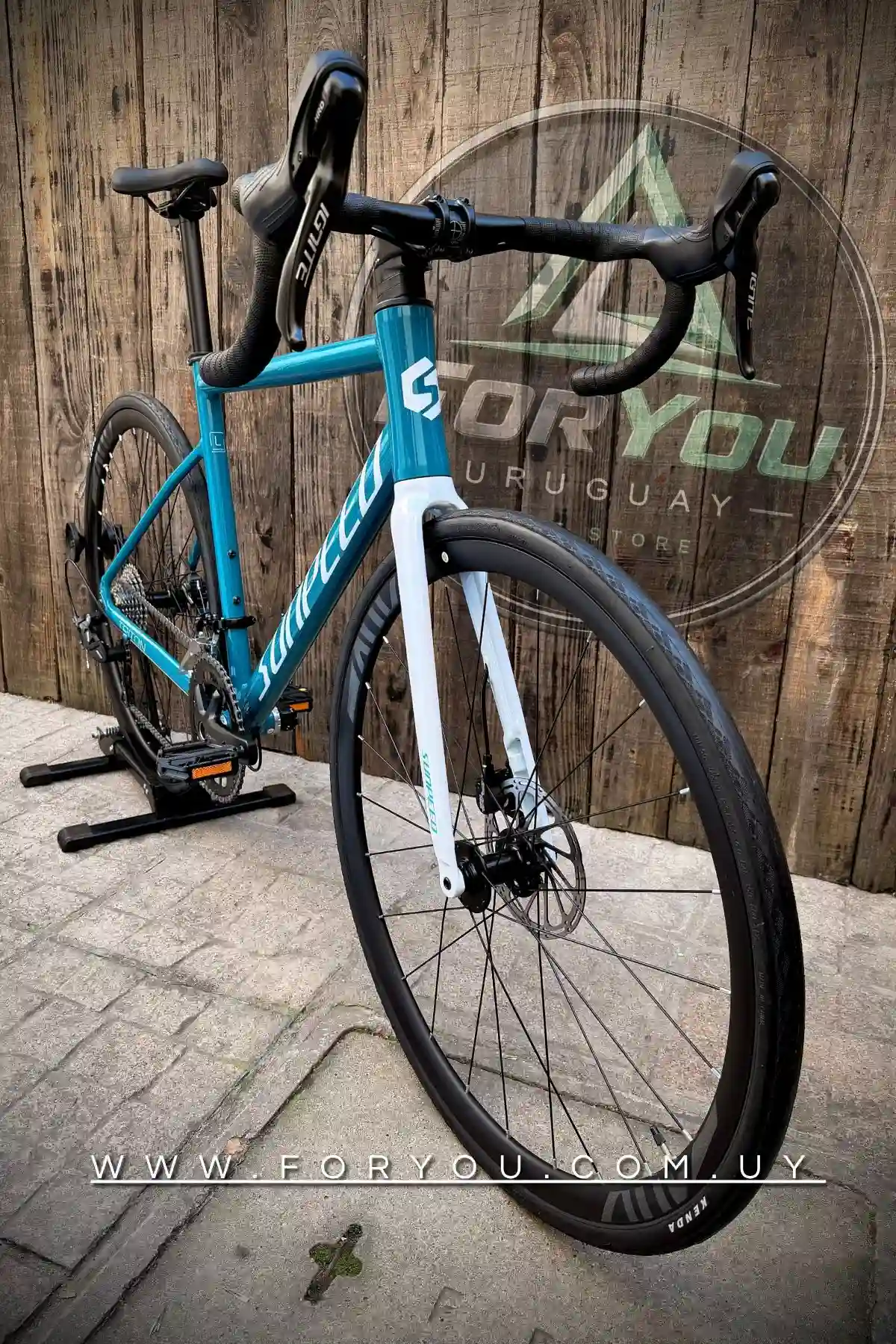 Bicicleta de Ruta Aluminio Sunpeed TRITON Azul Turquesa - Imagen 4