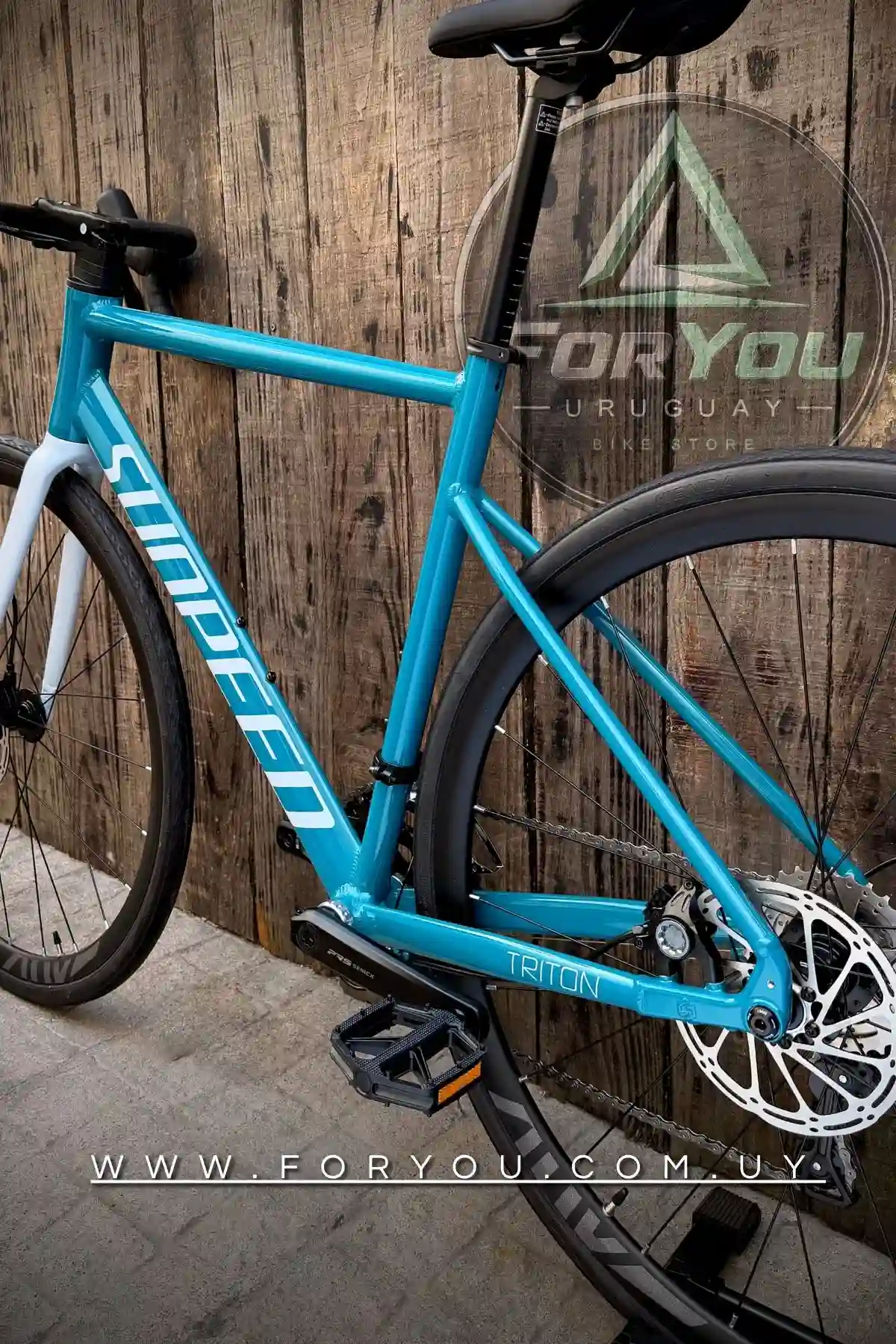 Bicicleta de Ruta Aluminio Sunpeed TRITON Azul Turquesa - Imagen 8
