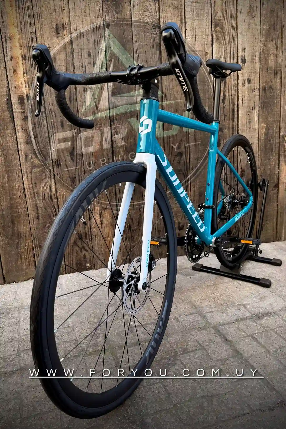 Bicicleta de Ruta Aluminio Sunpeed TRITON Azul Turquesa - Imagen 10